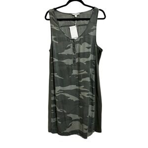 NWT Splendid Camo Tank‎ Mini Dress Size L